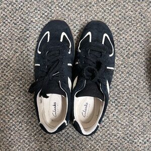 Clarks Black and Cream Casual Shoes